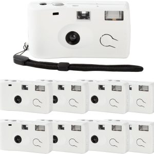 8 Pack of Disposable Cameras for Wedding Bulk Single Use Flash 35mm 17 Film 200 ISO Film Camera for Birthday Concert Travel Anniversary Party Supplies
